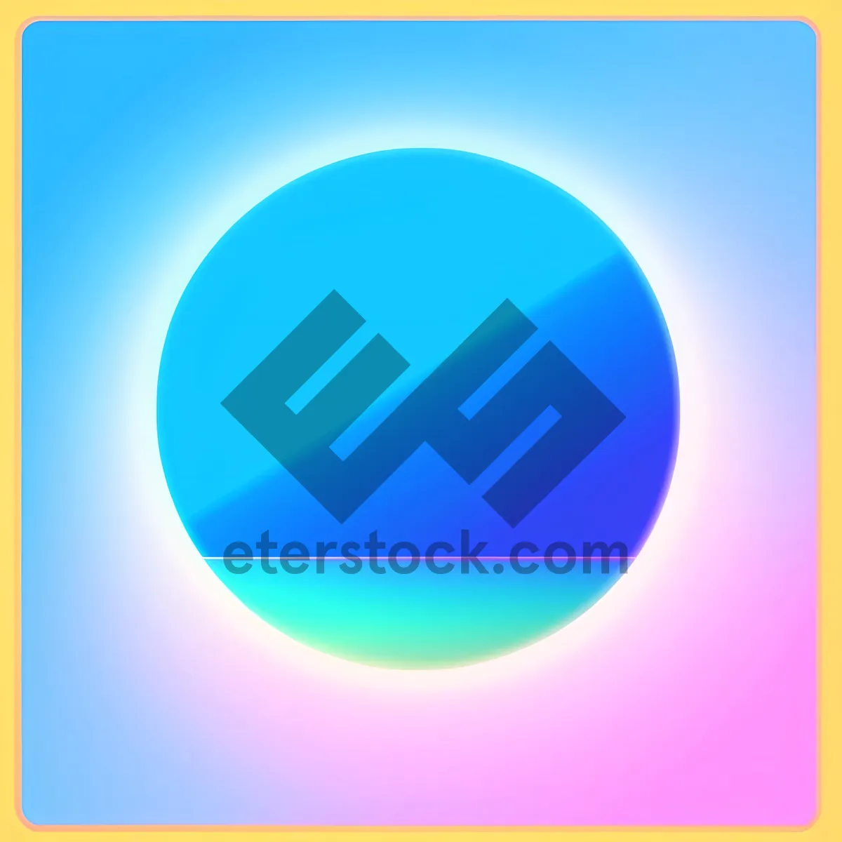 Picture of Modern 3D Glass Button Icon with Reflection