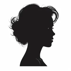 Black Afro Art Silhouette Design