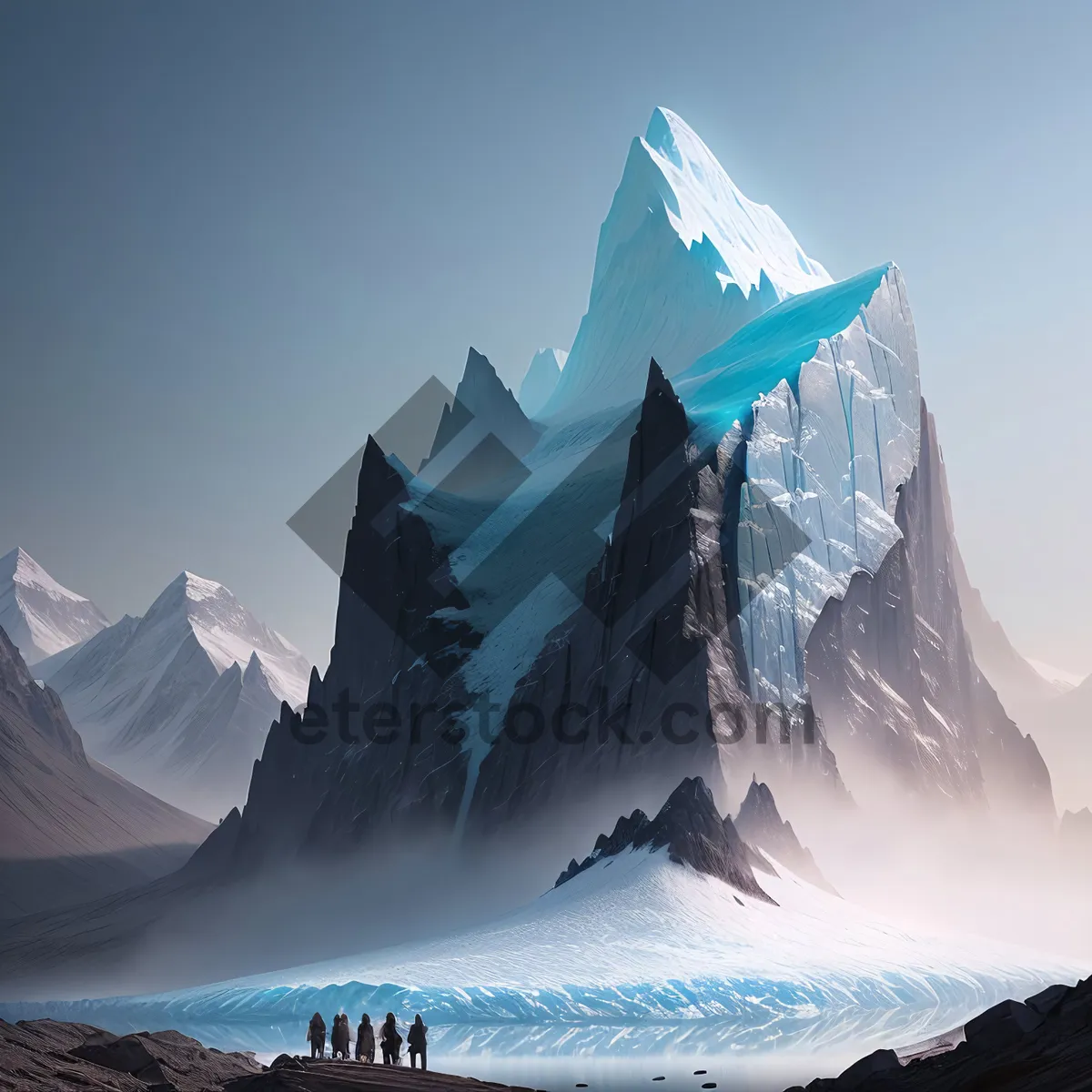 Picture of Majestic Arctic Glacier in Snowy Mountain Landscape