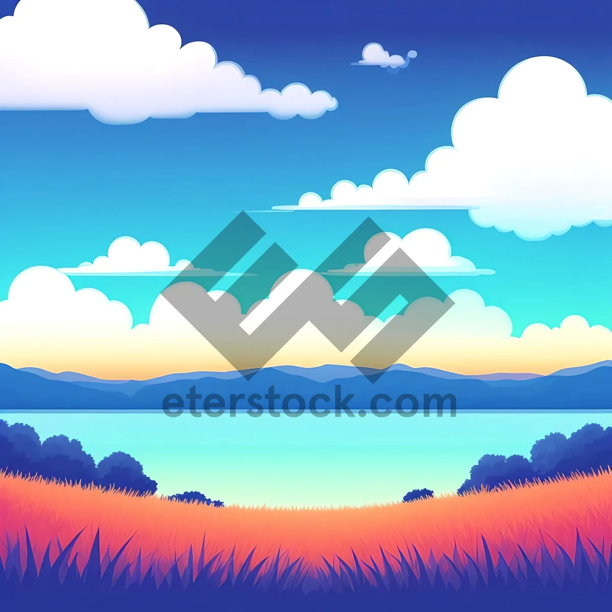 Picture of Summer Sky: Clear, Sunny Day with Stunning Clouds