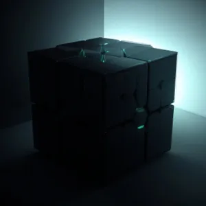 3D render of a cardboard gift box container