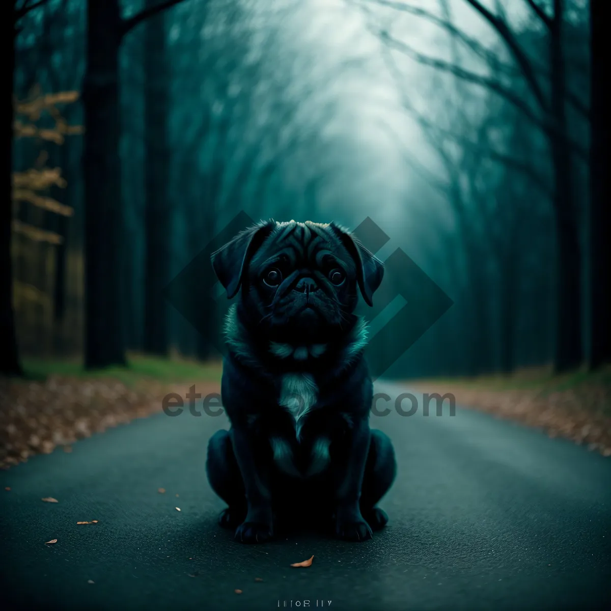 Picture of Adorable Pug Puppy - Cute Wrinkly Bulldog Friend