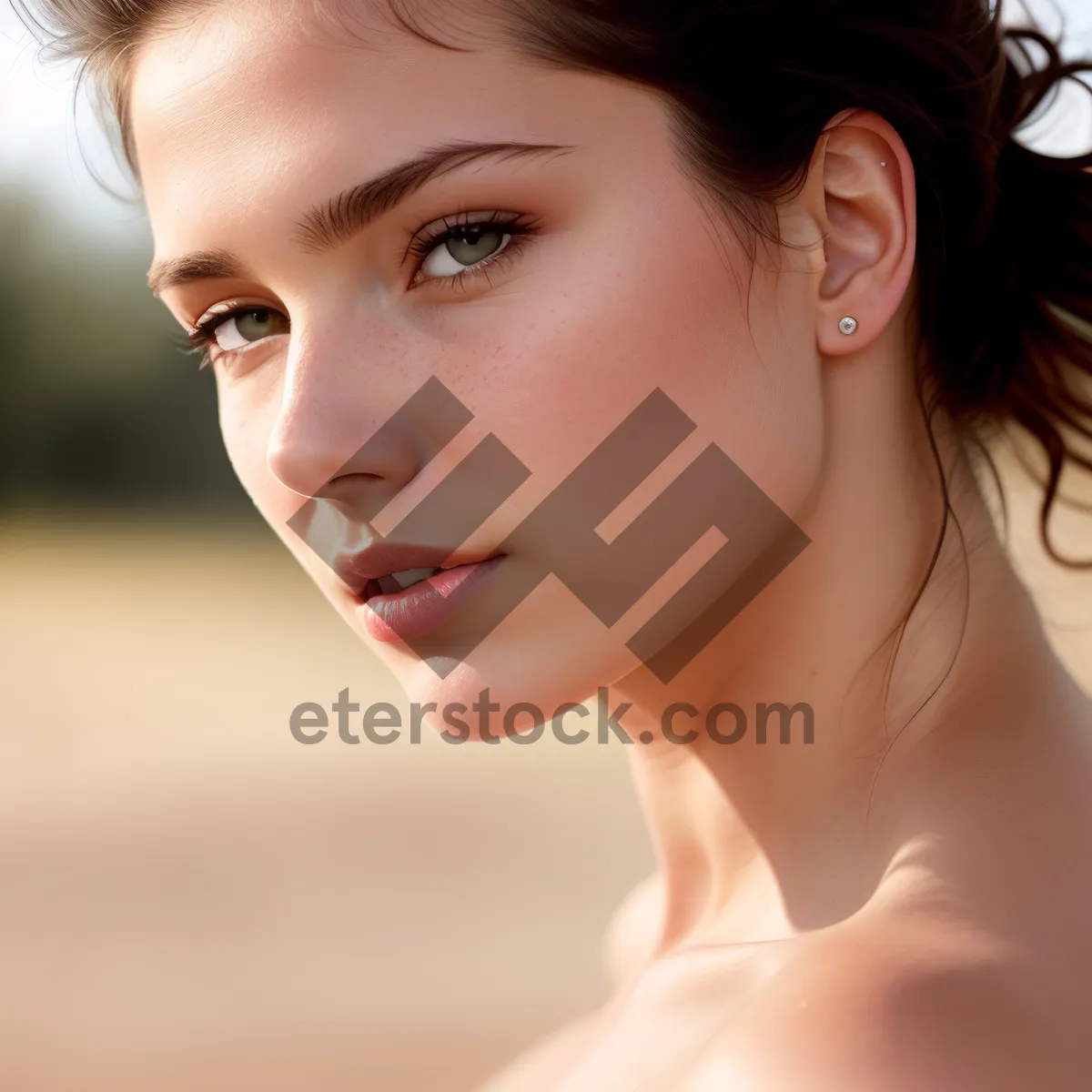 Picture of Elegant Beauty: Attractive Portrait of a Lovely, Fresh-Faced Model