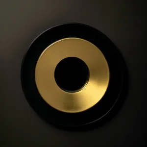 Acoustic Music Icon: Shiny Black 3D Sound Symbol