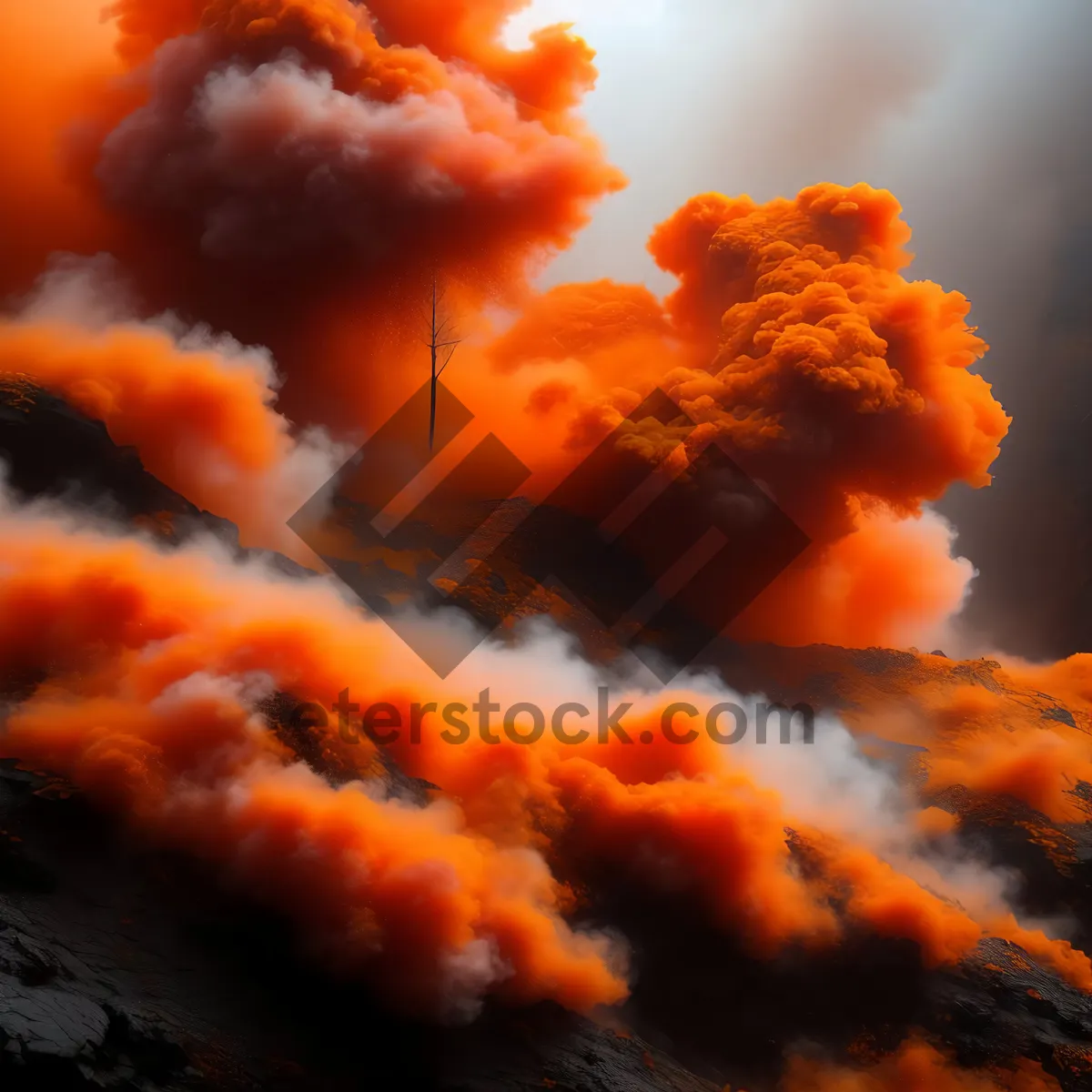 Picture of Blazing orange flame with heat and danger.