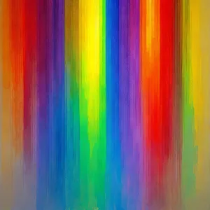 Vibrant Rainbow Striped Colorful Line Art