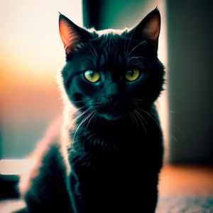 Cute Gray Tabby Kitty with Playful Whiskers