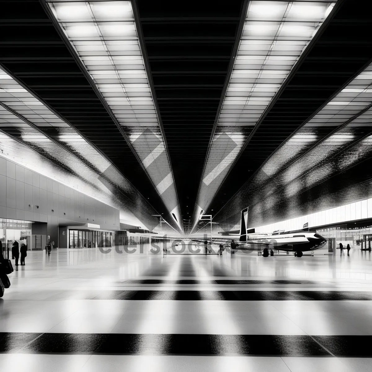 Picture of Urban Transportation Megahub: Futuristic Glass Passageway