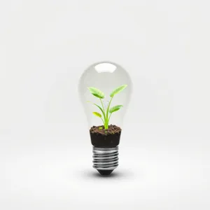 Growth Energy Lamp with Light Bulb Plant Leaf