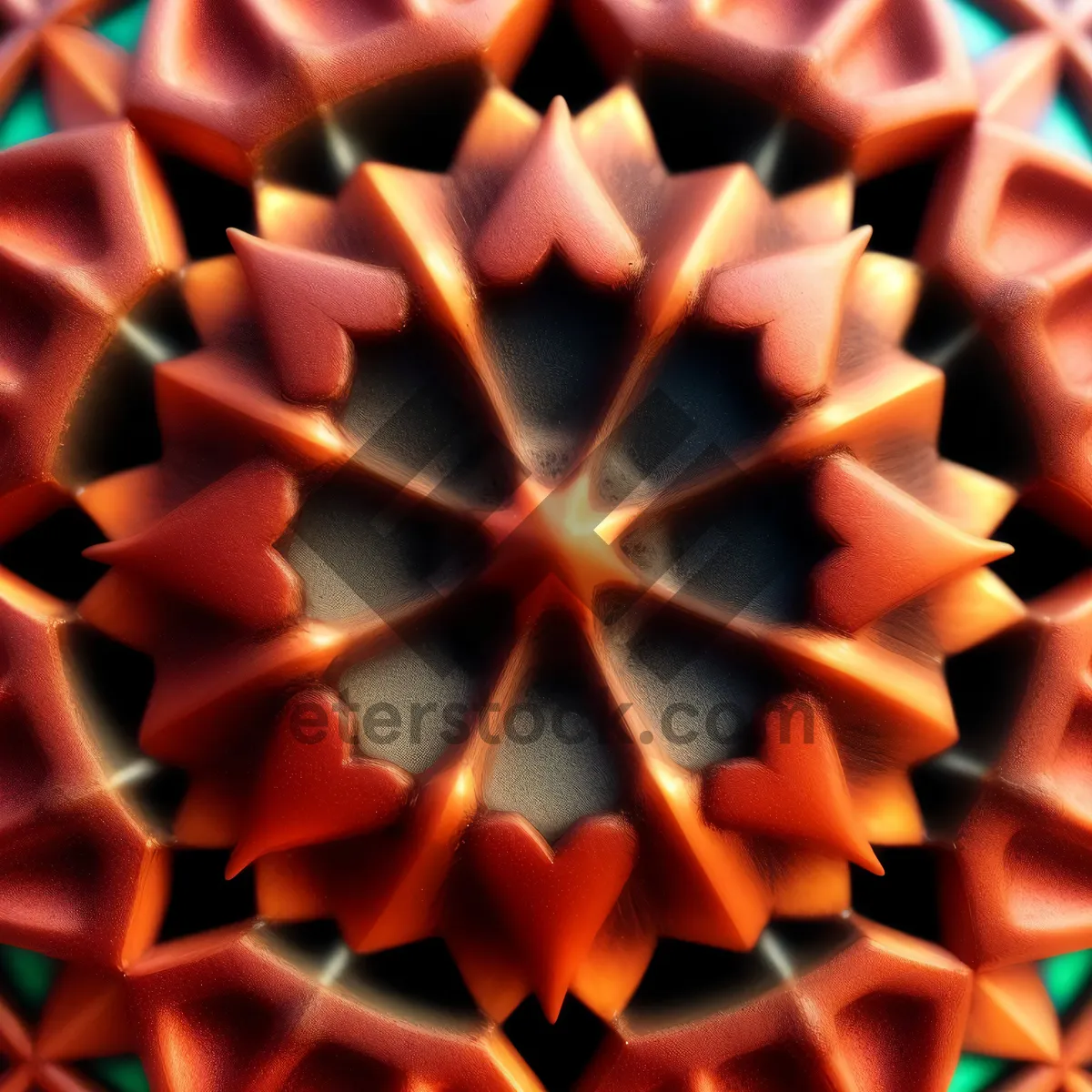 Picture of Futuristic Orange Fractal Calculator Design