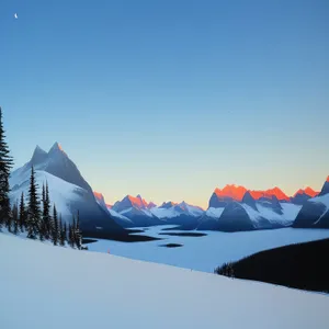 Winter Wonderland: Majestic Peaks and Glacial Majesty