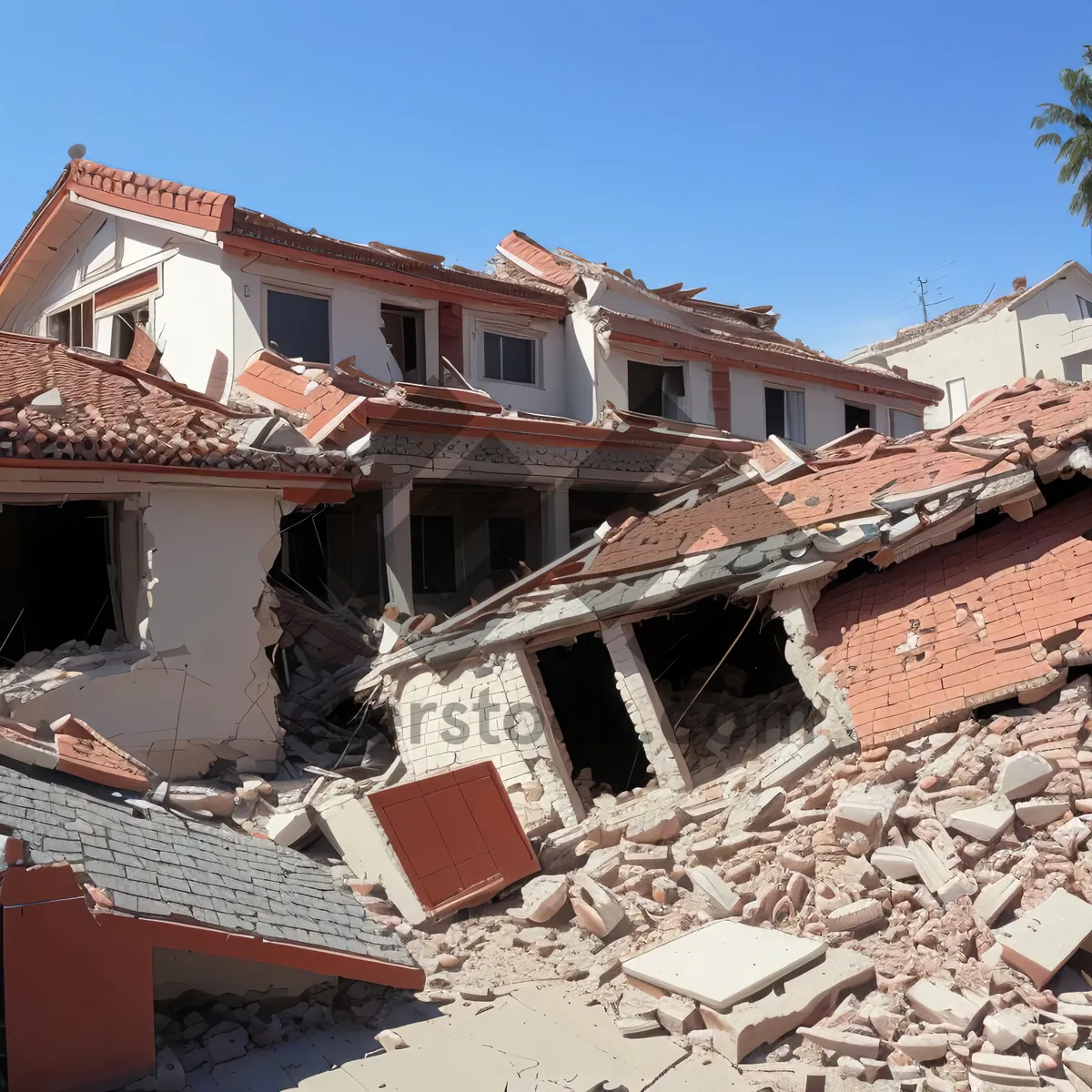 Picture of Historic Tile Roof atop Ancient Church Tower