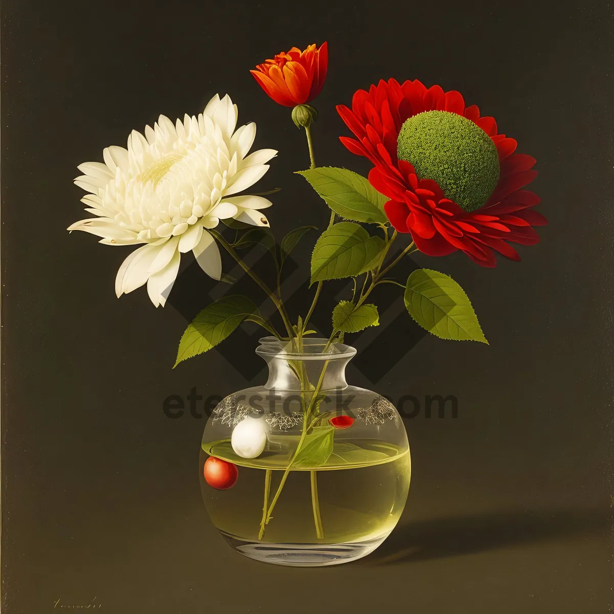 Picture of Shimmering Glass Holiday Vase Decoration