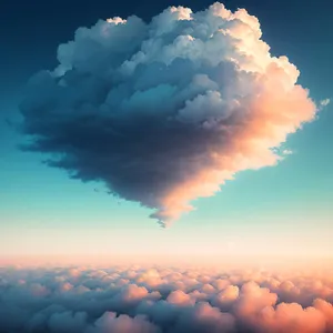 Vibrant Spring Sky with Fluffy Cumulus Clouds