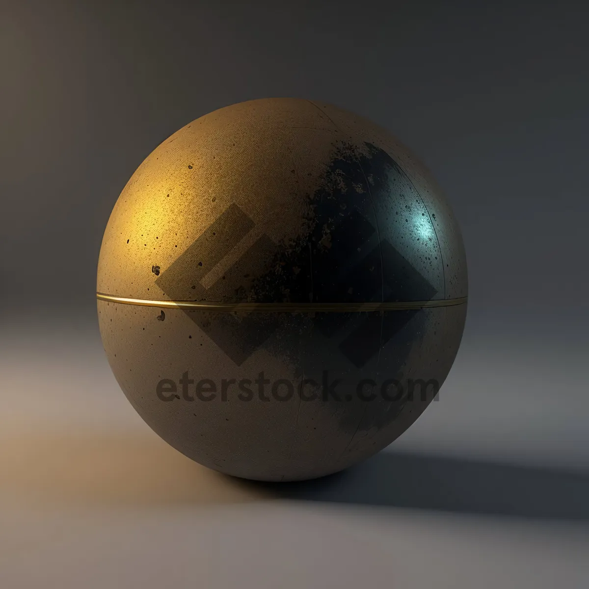 Picture of Round Earth Globe with Croquet Ball - 3D Sphere