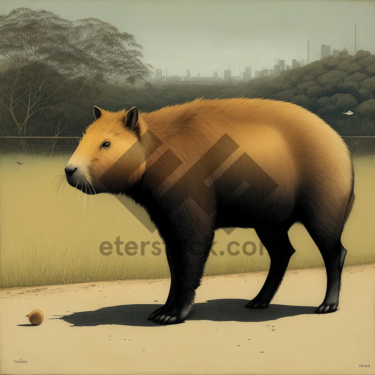 Picture of Wild Tapir: Majestic Odd-Toed Mammal in Safari