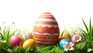 Traditional Easter Egg Decoration - Yellow Sphere with Bangle