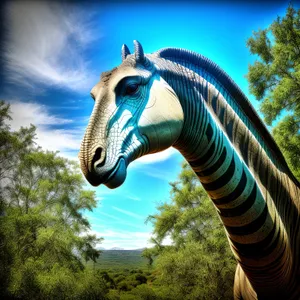 Wildlife Park Horse Statue - Majestic Mammal on Safari