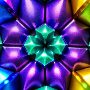 Futuristic fractal pinwheel design with lilac color