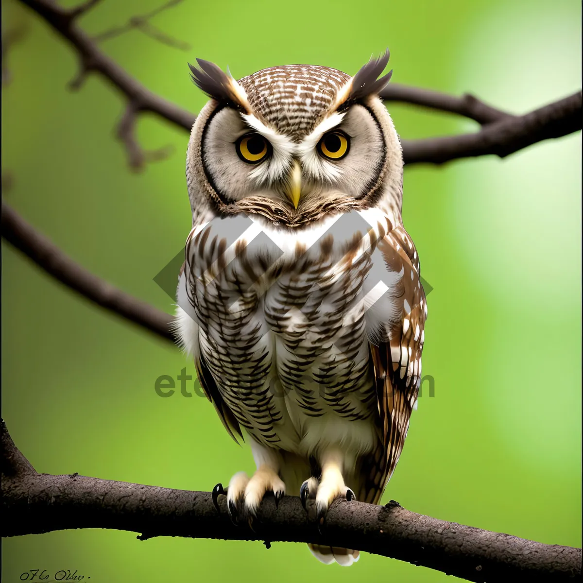 Picture of Wildbird with Piercing Yellow Eyes and Feathers