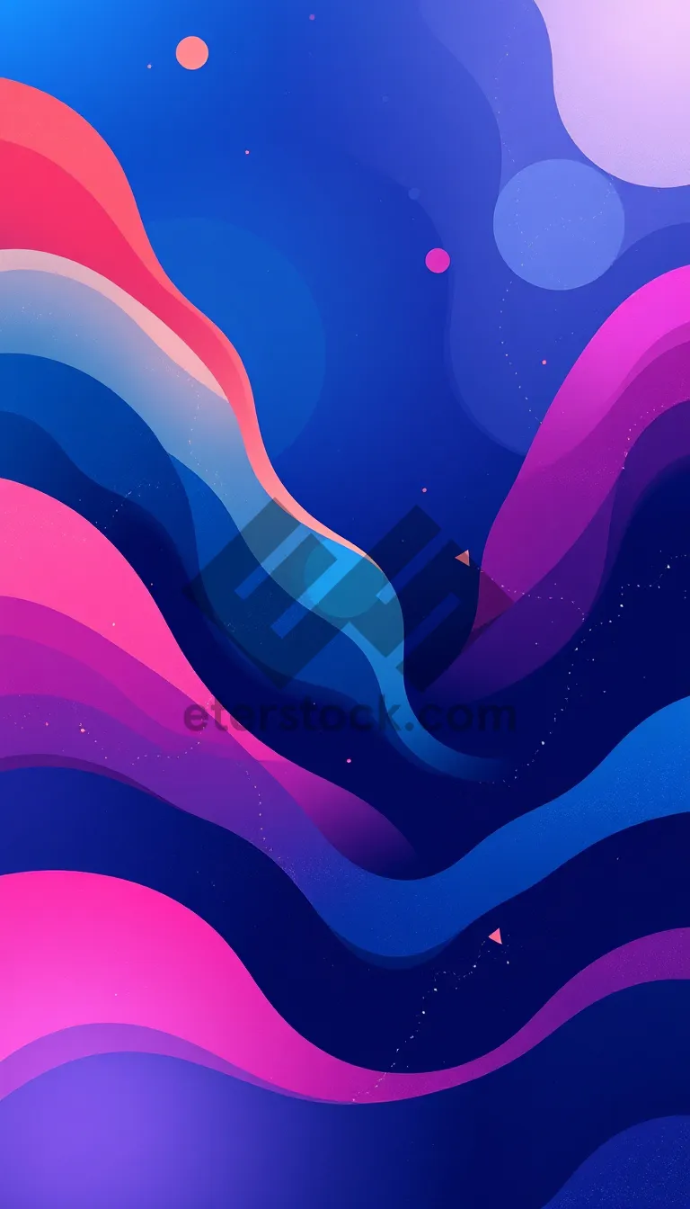 Picture of Abstract digital art graphic design in rainbow colors
