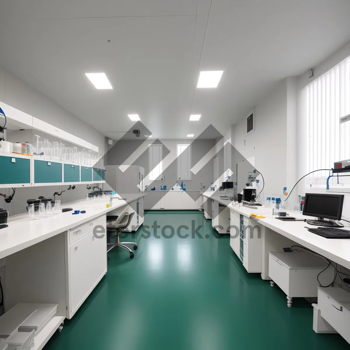 Picture of Modern Wood-Filled Alcove: Stylish Interior with 3D Lamp