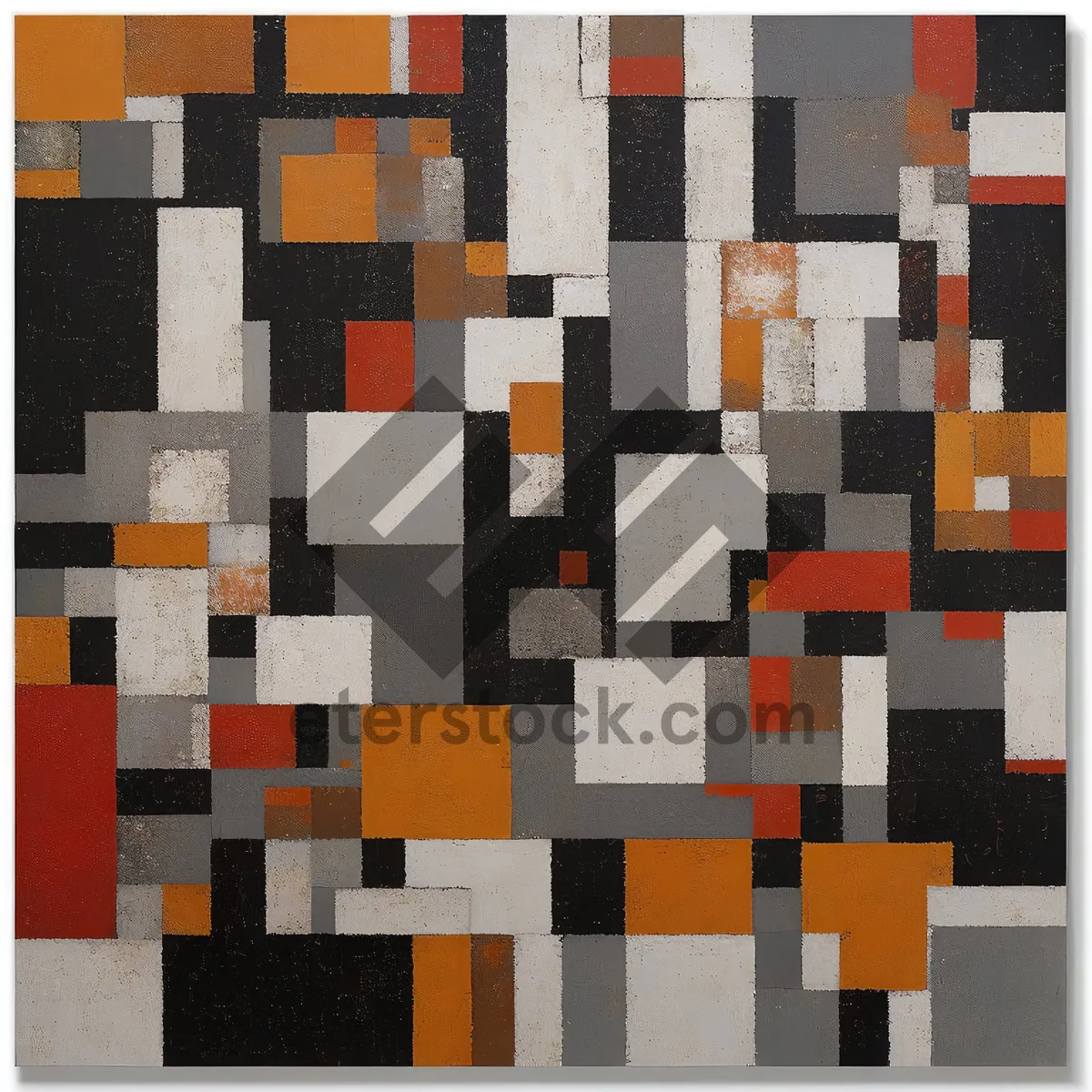 Picture of Artistic square mosaic tile pattern backdrop