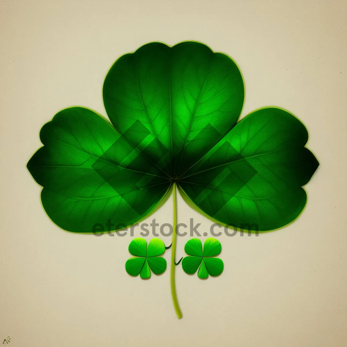 Picture of Colorful Fractal Clover Leaf Graphic Design