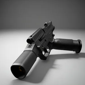 Black Tactical Pistol with Optical Sights