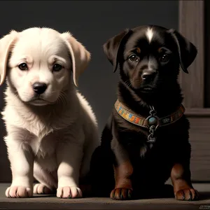 Golden Retriever Puppy Portrait: Adorable Canine Companion