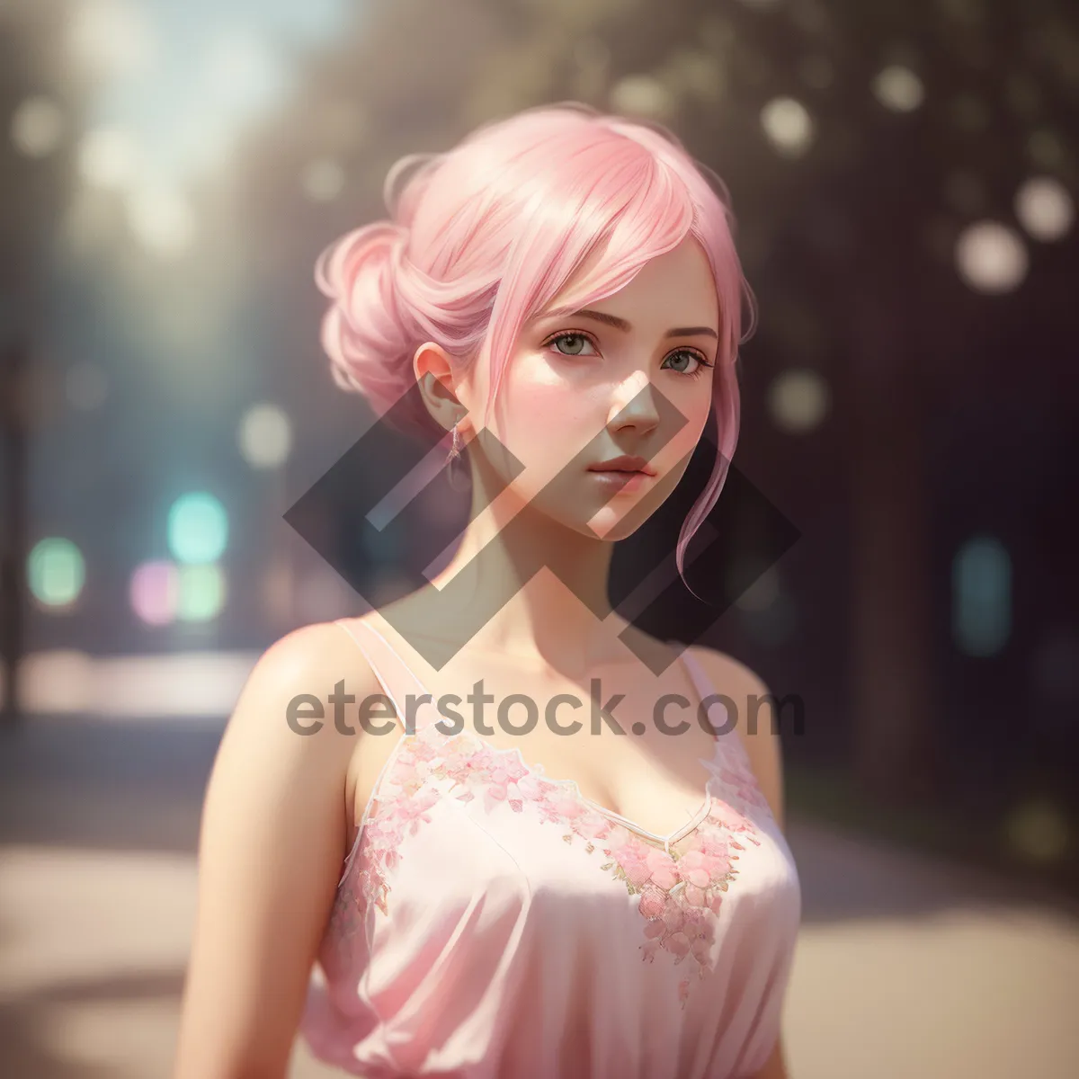 Picture of Blond Princess Fashion Model Portrait