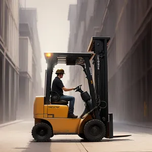 Heavy-duty Forklift at Warehouse