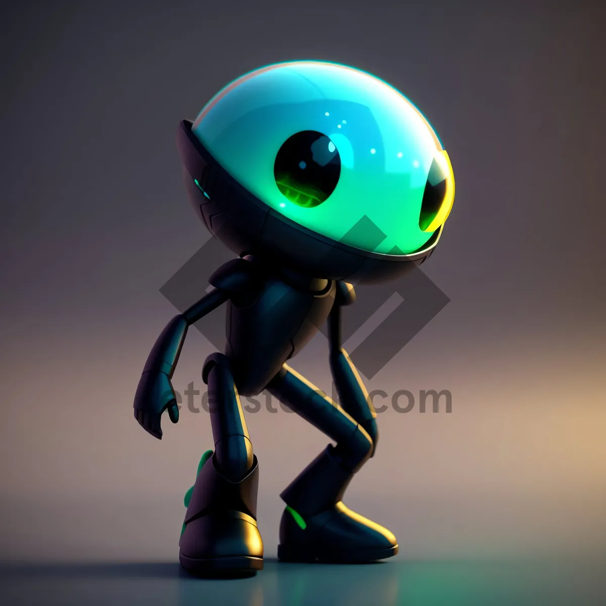 Picture of 3D Man with Megaphone Cartoon Character