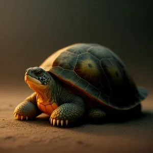 Slow and Steady: Adorable Box Turtle in Shell