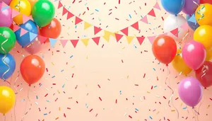 Colorful Confetti Party Decorations - Fun Birthday Card Design