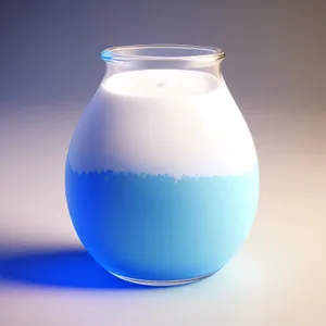 Glass Jar of Healthy Milk Beverage