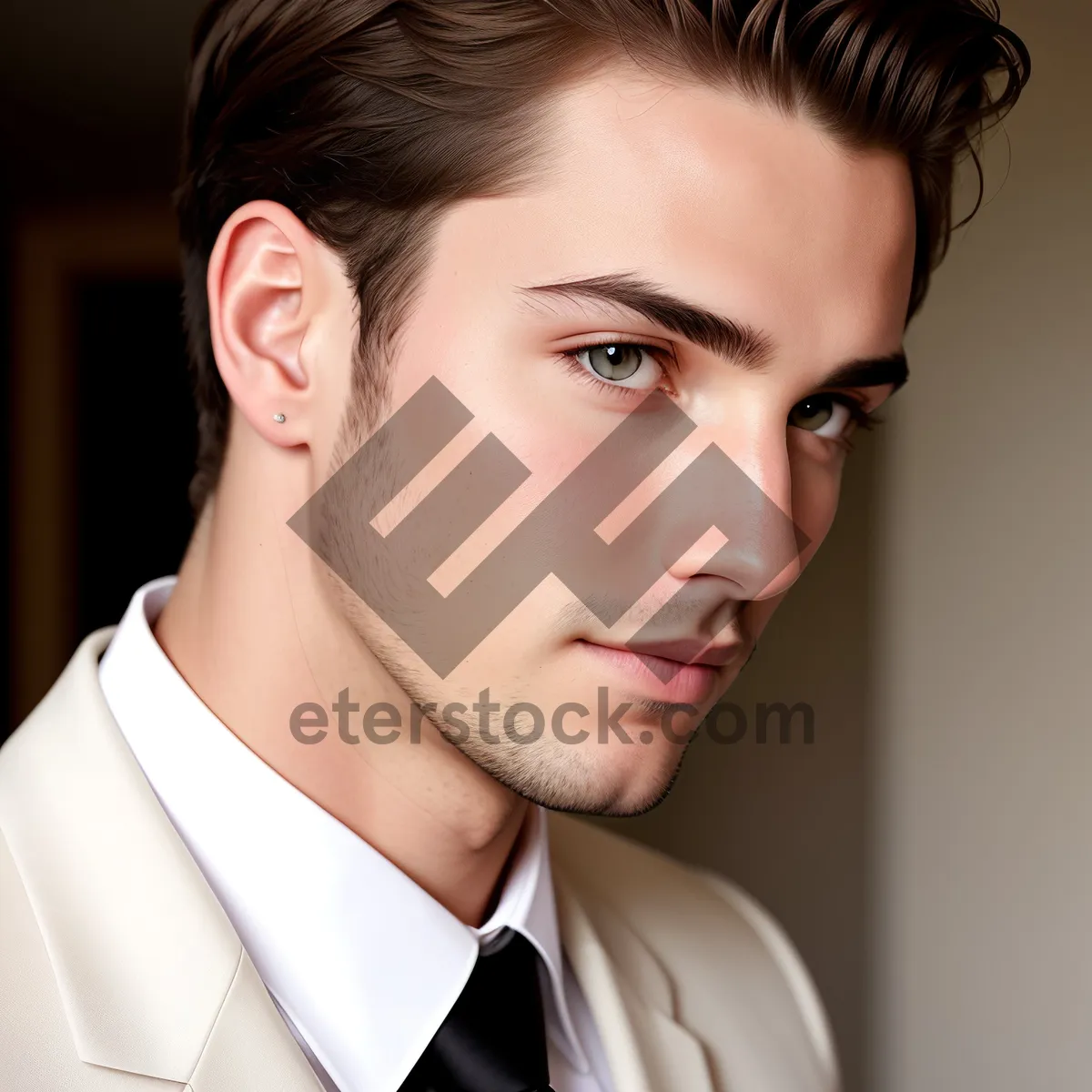 Picture of Smiling Professional Secretary with Attractive Fashionable Haircut