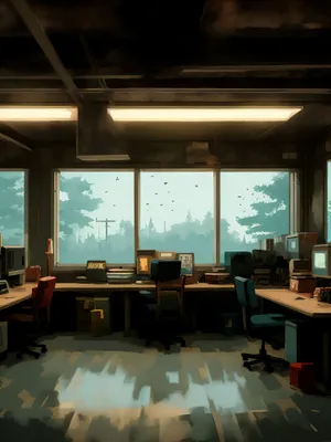 Modern luxury office interior with comfortable furniture and window