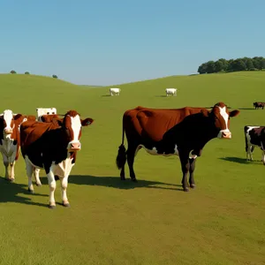 Cattle Grazing in Rural Pasture