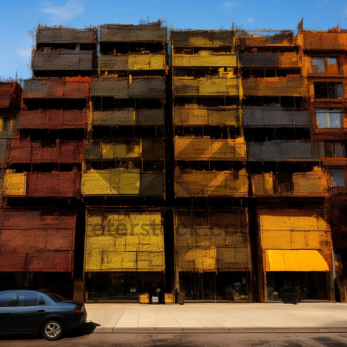 Picture of Old brick warehouse in urban city setting