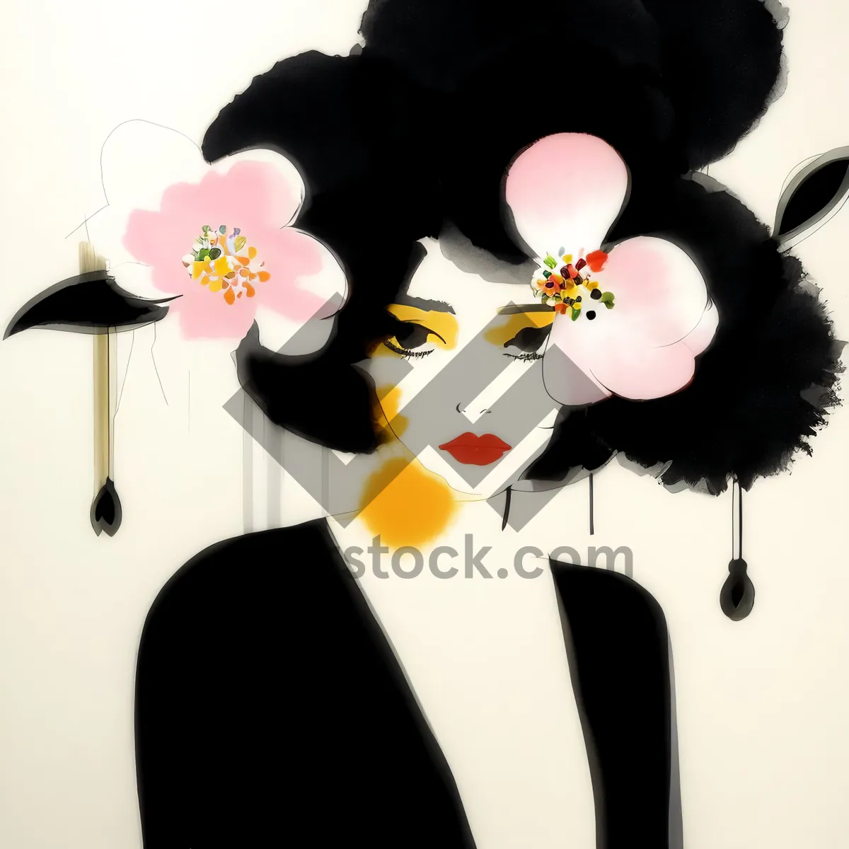 Picture of Floral Crown with Pink Orchid: Exquisite Hair Accessory