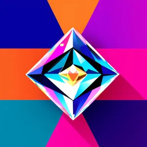 Geometric Gem: Pyramid Star Symbol Design