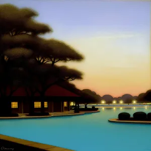 Serene Sunset Retreat on Coastal Resort