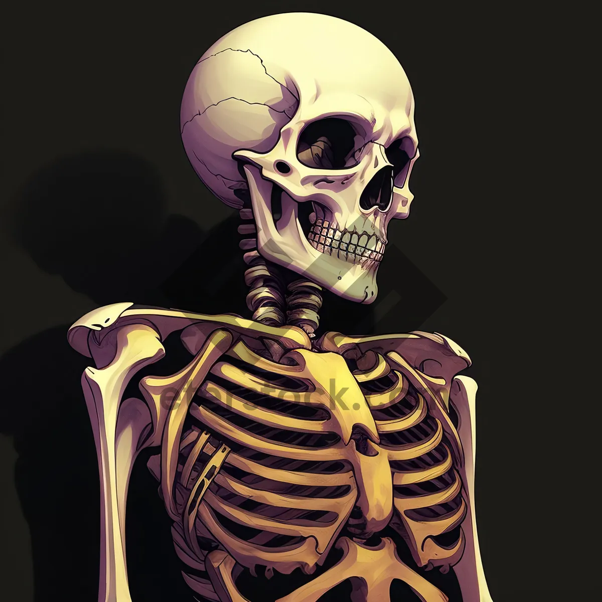 Picture of Spooky Skull Sculpture - Eerie Skeleton Art