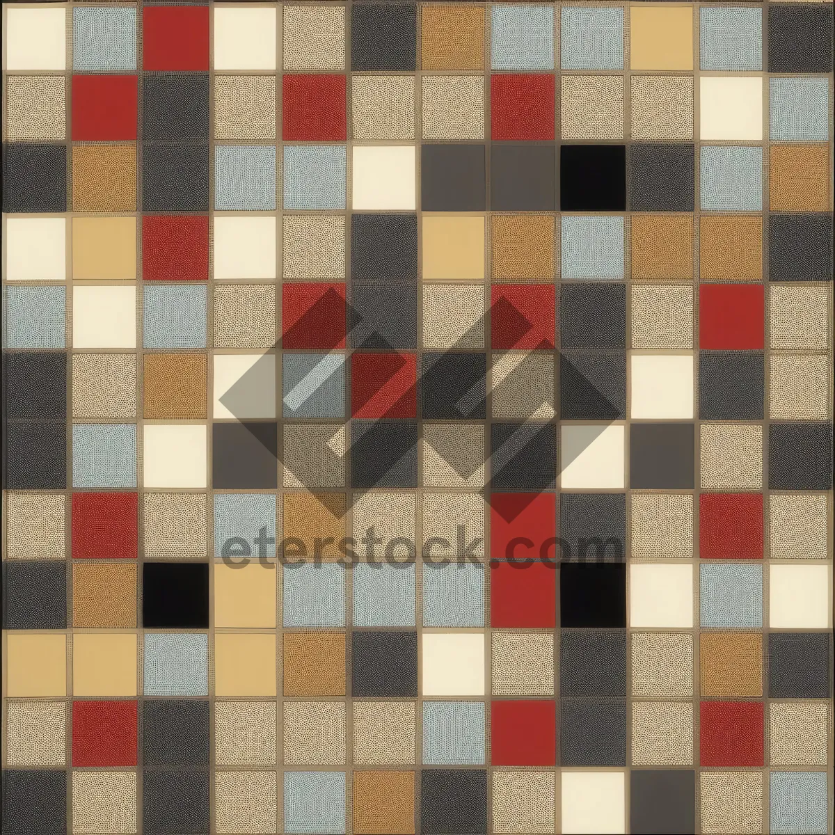 Picture of Geometric retro square checker seamless wallpaper texture