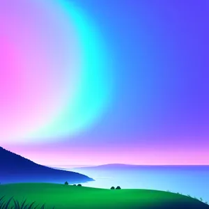 Colorful Summer Landscape with Vibrant Sunlight