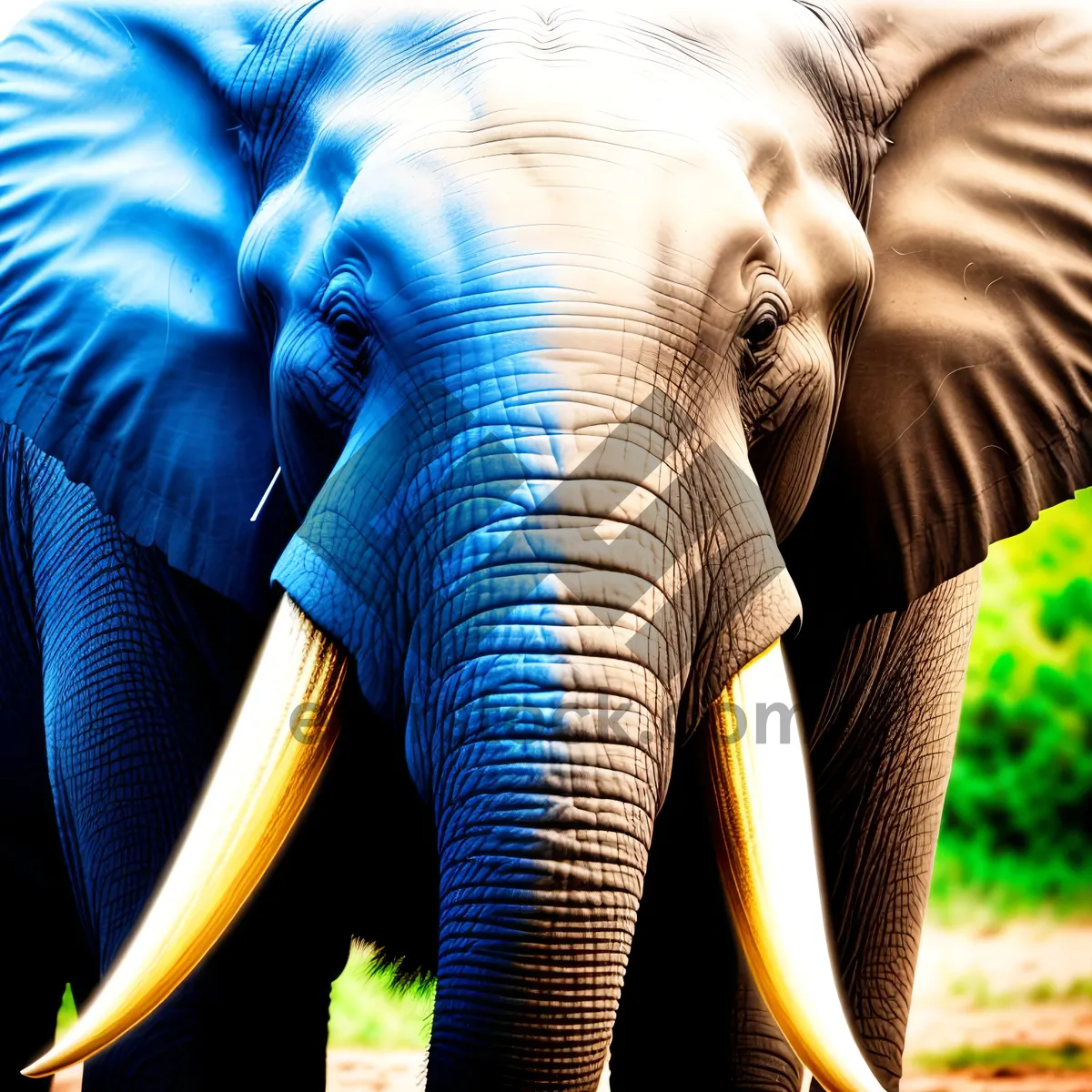 Picture of Endangered Bull Elephant in South African National Park