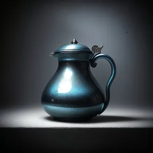 Traditional Ceramic Teapot for Hot Herbal Beverage