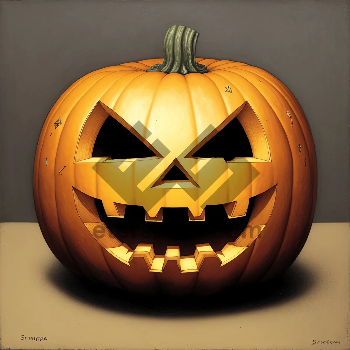 Picture of Glowing Pumpkin Lantern - Autumn Celebration