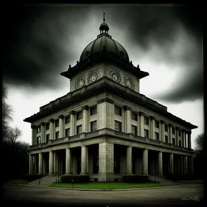 Historic Capitol Building in City's Skyline